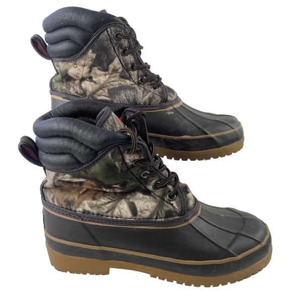 Crater Ridge Mens Size 7 Whitetail Camo Duck Boots Waterproof Steel Shank Size 7 - Picture 11 of 13